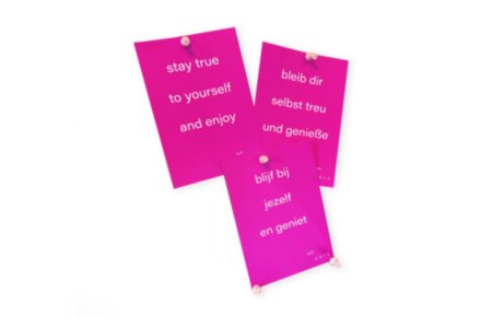 Intention-Karte Bleib dir selbst treu und genieße