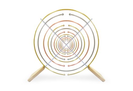 2 Lakhovsky Antennen auf Füße aus Birkenholz