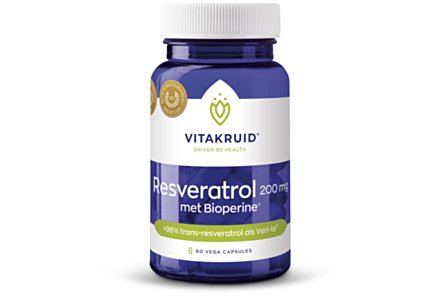Vitakruid Resveratrol 200 mg mit Bioperine 60 vegane Kapseln