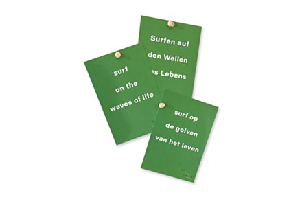 Intention-Karte Surfen auf den Wellen des Lebens