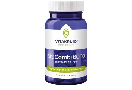 B12 Combi 6000 mit Folat und P-5-P 60 Schmelztabletten