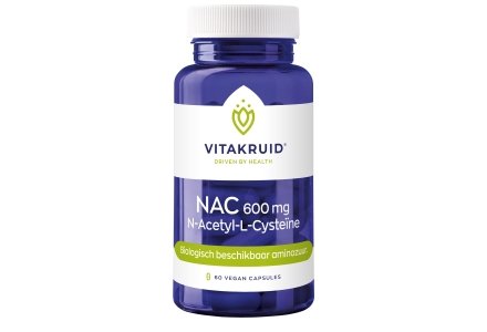 Vitakruid NAC 600 mg N-Acetyl-L-Cysteïne 60 vegan Kapseln