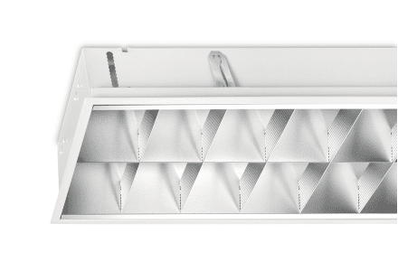 Mountainlight Inlay-Leuchte 2x36 Aluminium-Gitter, matt