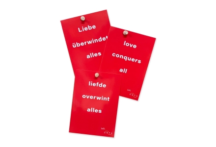 Intention-Karte Liebe überwindet alles