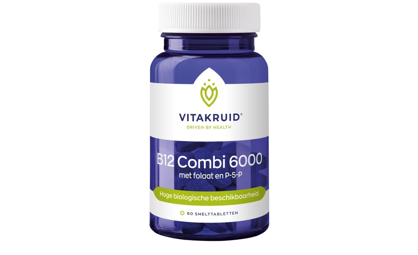 B12 Combi 6000 mit Folat und P-5-P 60 Schmelztabletten