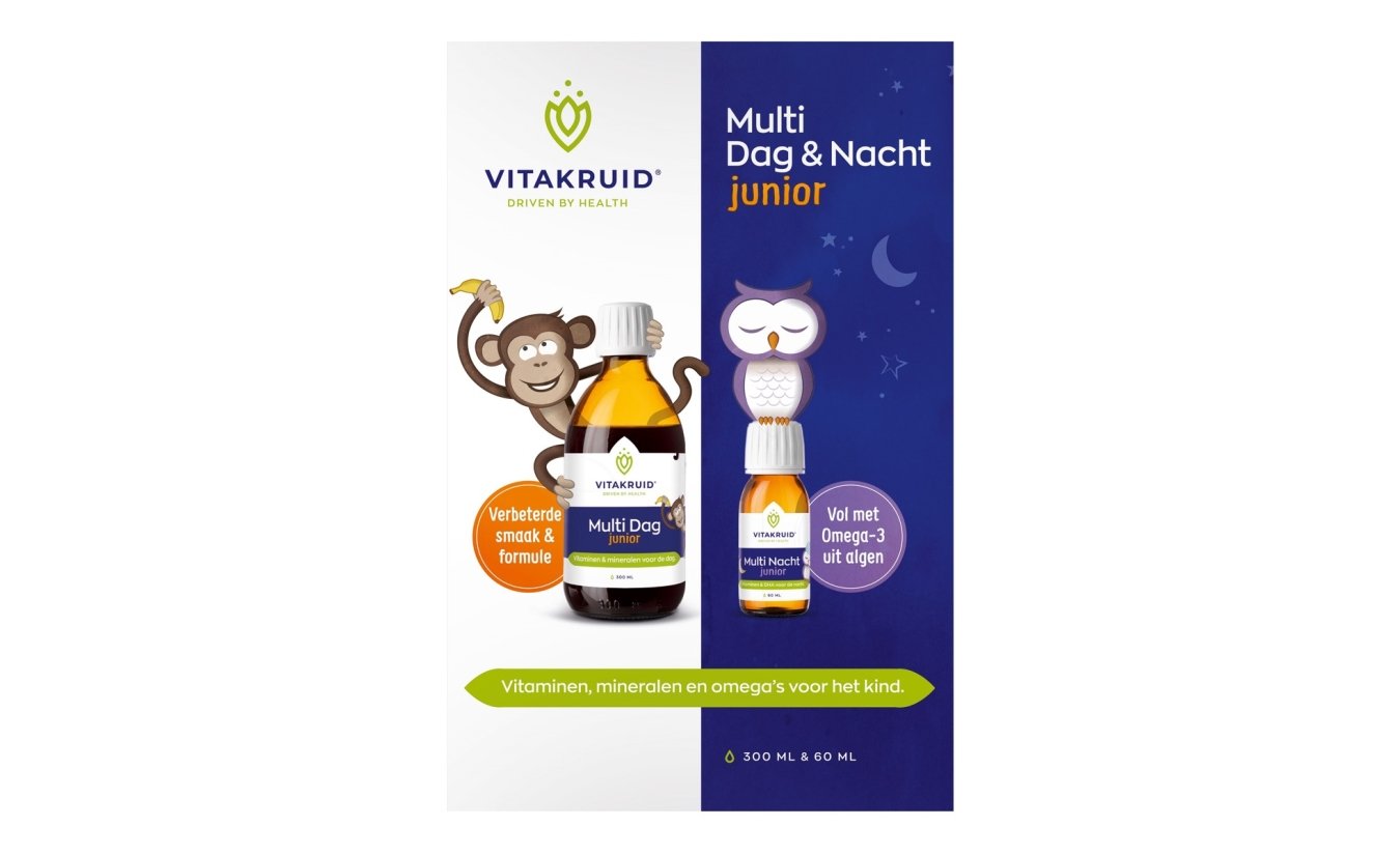 Multi Tag & Nacht Junior 300 ml & 60 ml combi omega 3