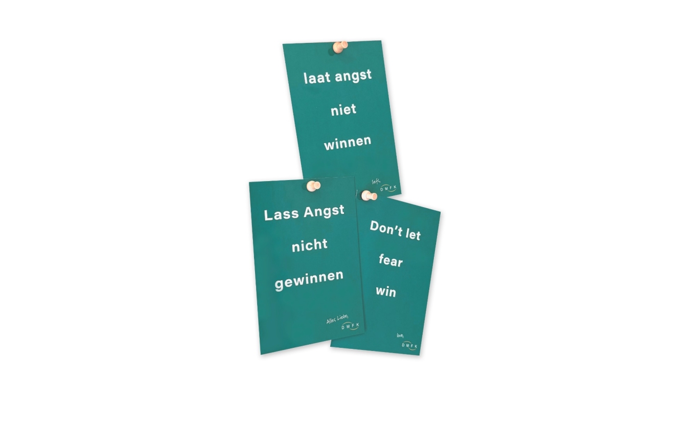 Intention-Karte Lass Angst nicht gewinnen