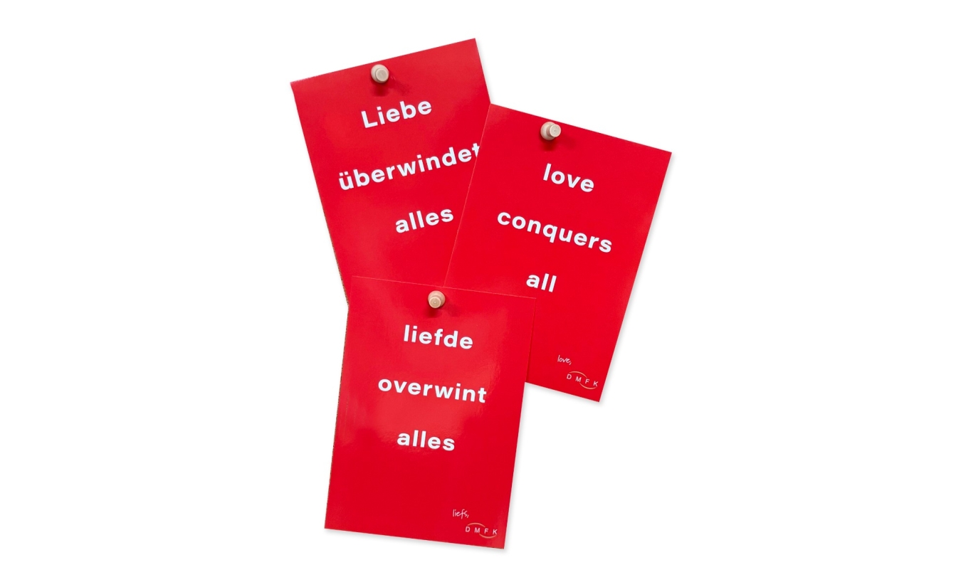Intention-Karte Liebe überwindet alles