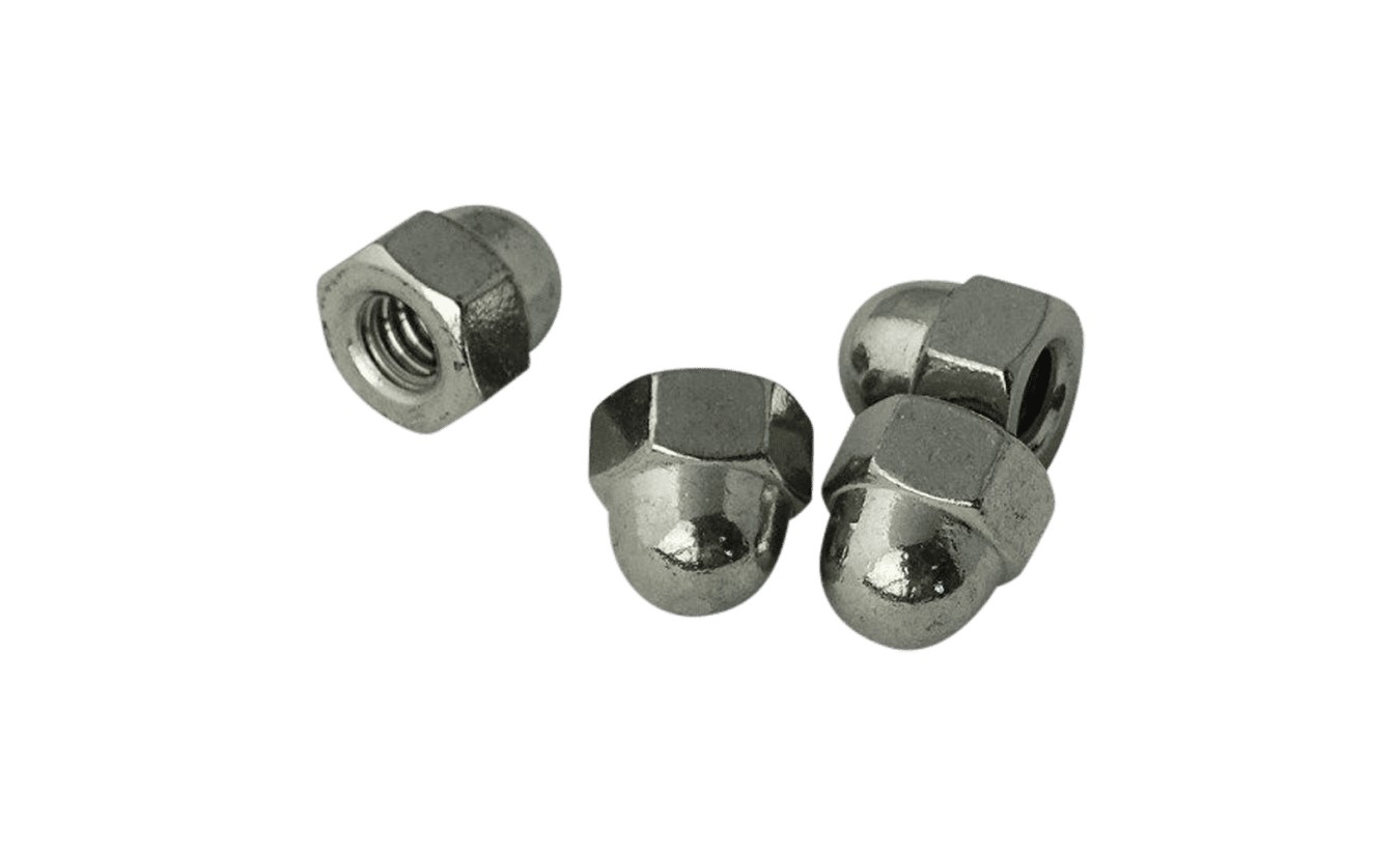 Nut, acorn hex nut.